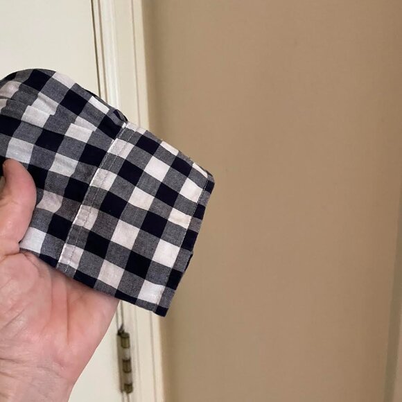 J CREW GINGHAM SHIRT NAVY - Picture 5 of 6